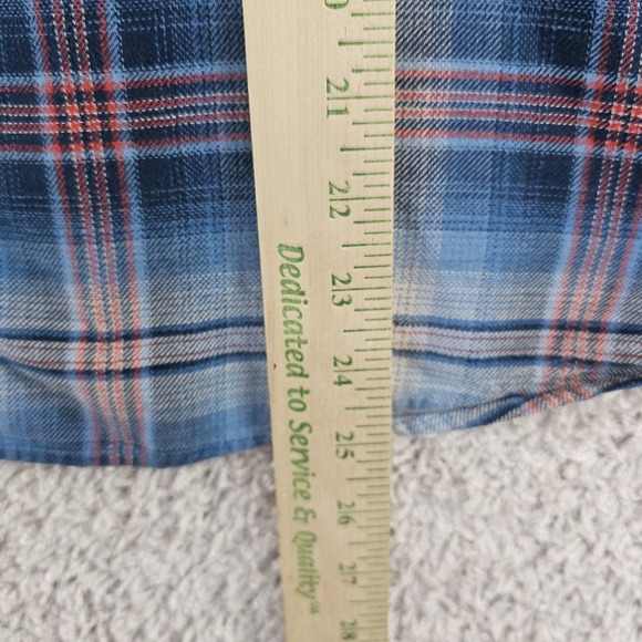 Patagonia Fjord Flannel Shirt Mens Small Blue Plaid Organic Cotton Casual 54020 - Picture 4 of 10